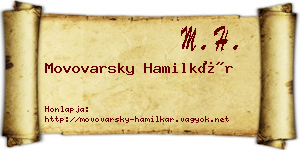 Movovarsky Hamilkár névjegykártya